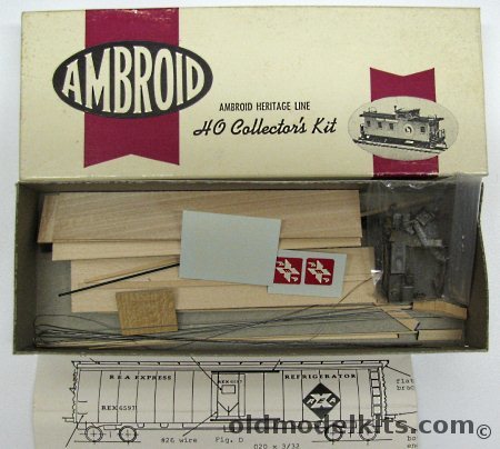 Ambroid 1/87 REA Express Reefer - HO Craftsman Kit plastic model kit
